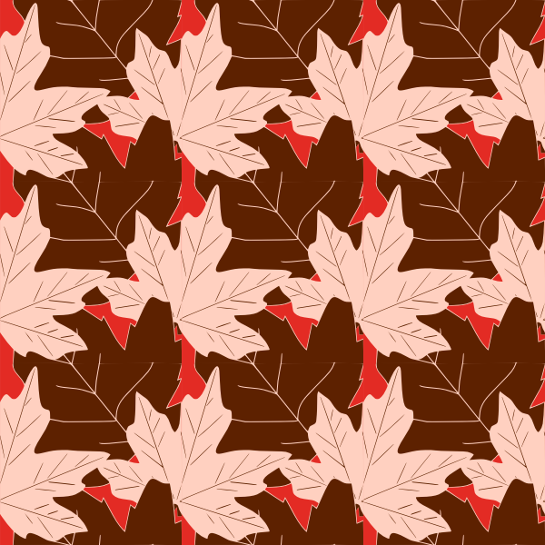 SVG Autumn leaves seamless pattern