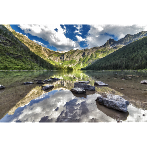 SVG Avalanche Lake Glacier National Park