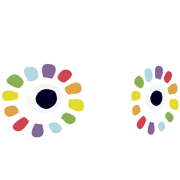 SVG avatar vanity eyes rainbow