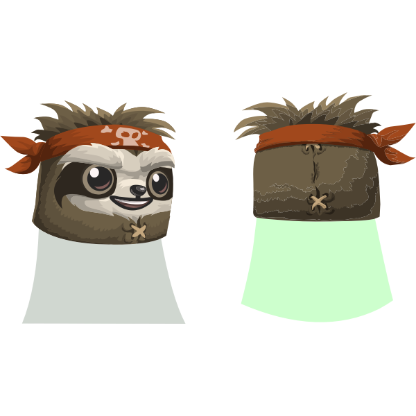 SVG avatar wardrobe hat GlitchamaphoneSlothMask
