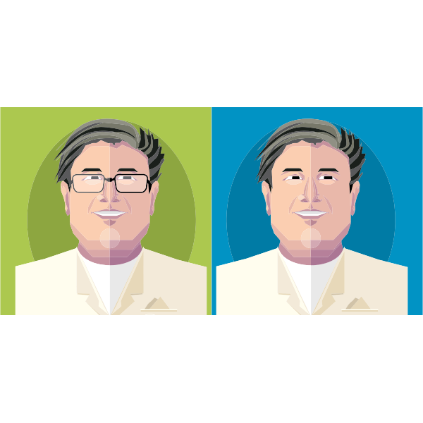 SVG Avatar with and without glasses