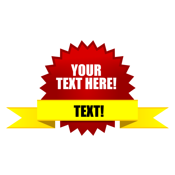 SVG Award ribbon template