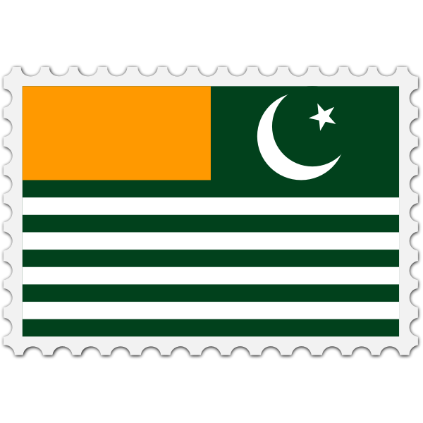 SVG Azad Kashmir flag stamp