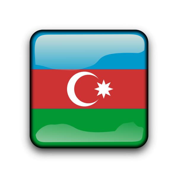 SVG Azerbaijan vector flag button