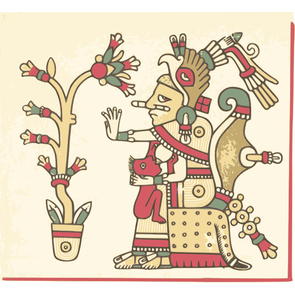 SVG Aztec codex vector image