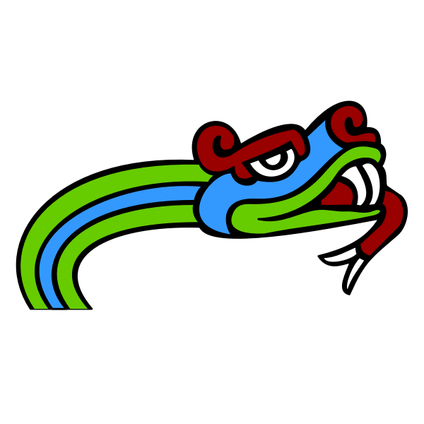 SVG Aztec snake symbol