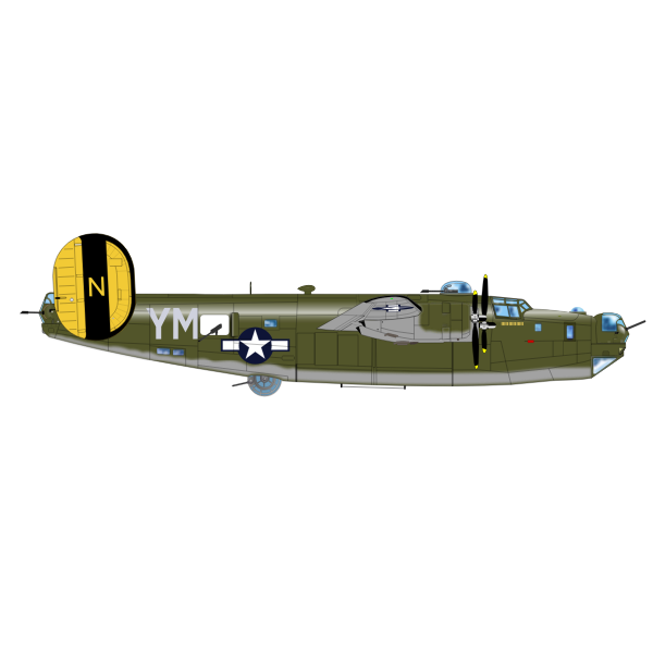 SVG B-24 Bomber plane vector image
