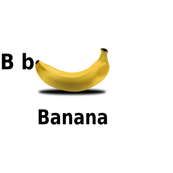 SVG B for a banana clip art