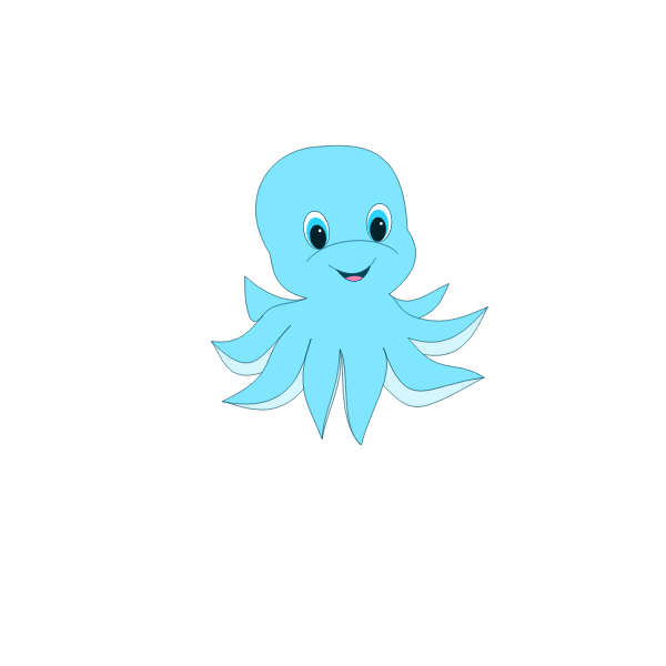 SVG Baby blue octopus