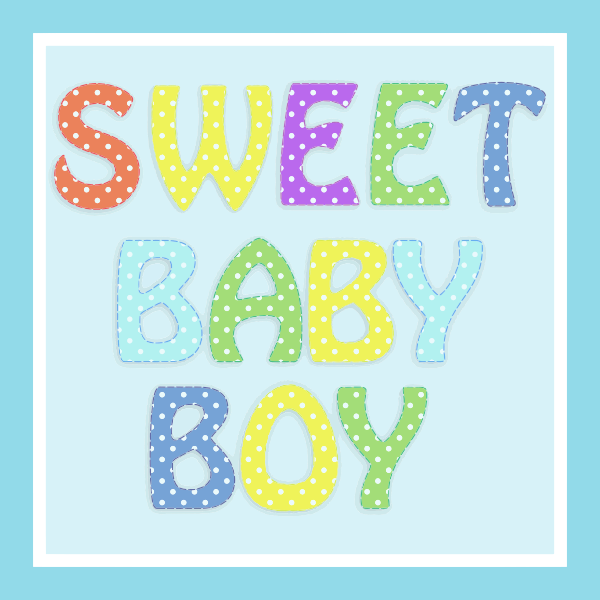 SVG Baby boy card