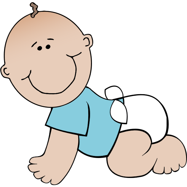 SVG Baby boy crawling vector image
