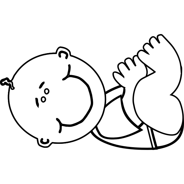 SVG Baby boy lying vector illustration