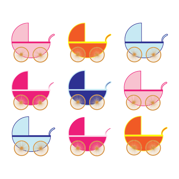 SVG Baby Carriages