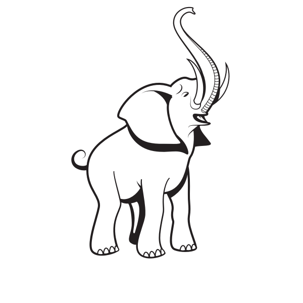 SVG Baby elephant silhouette clip art