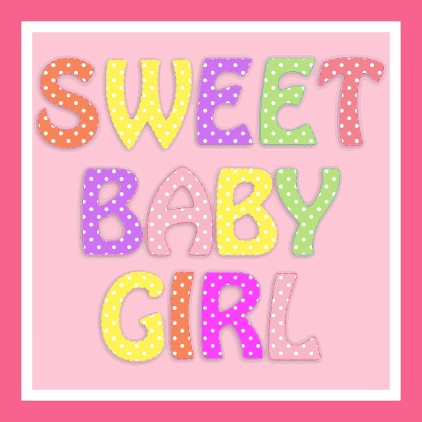 SVG Baby girl card