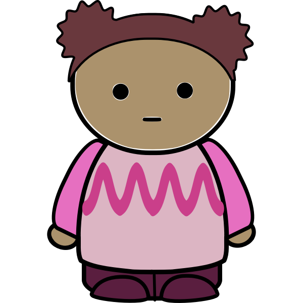 SVG Baby girl character