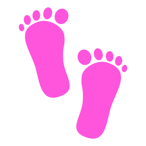 SVG Baby girl footprints