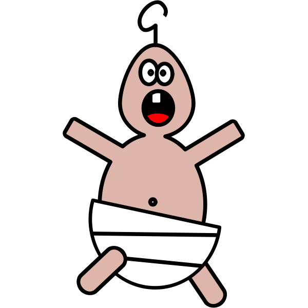 SVG Baby in diapers