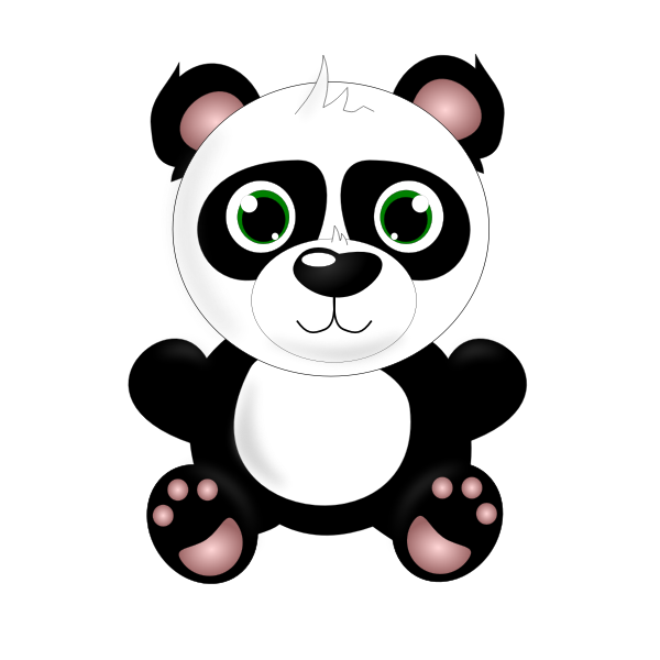 SVG Baby panda vector