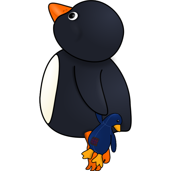 SVG Baby penguin vector