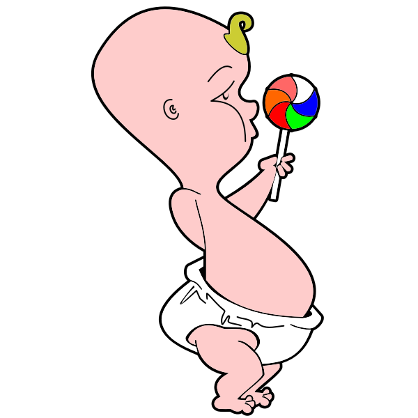 SVG Baby with lollipop