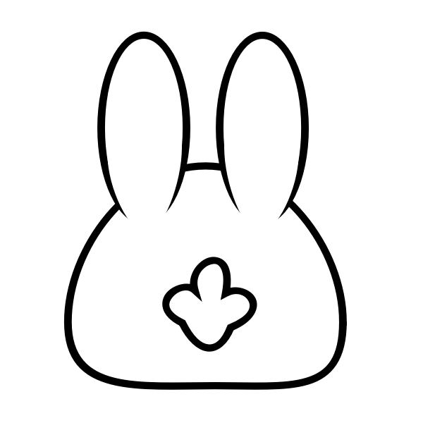 SVG Back head of a spring bunny vector image