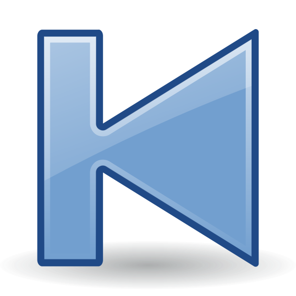 SVG Backward blue icon