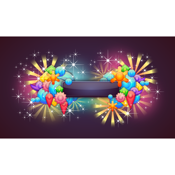 SVG Badge With Abstract Background 1