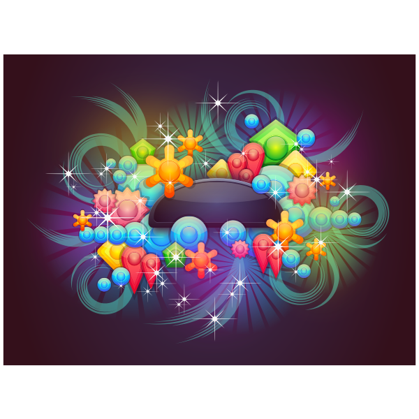SVG Badge With Abstract Background 5