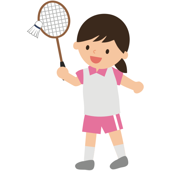 SVG Badminton girl
