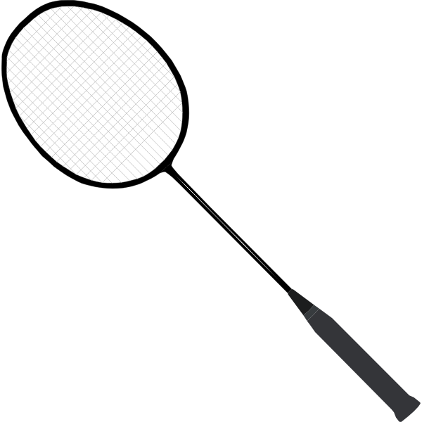 SVG Badminton racket with strings