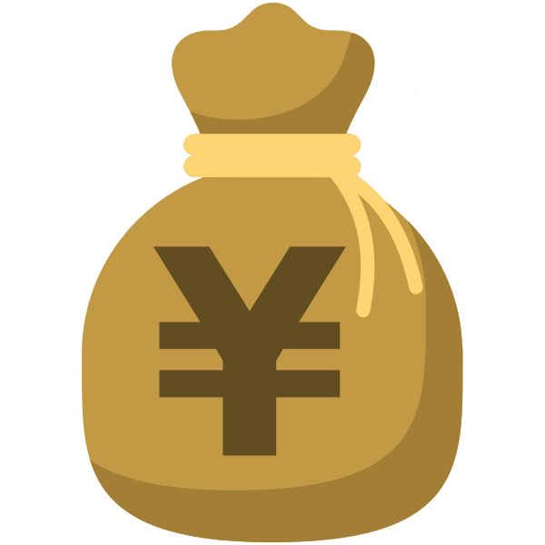 SVG Bag with symbol of Yen