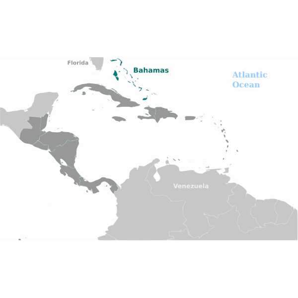 SVG Bahamas in map