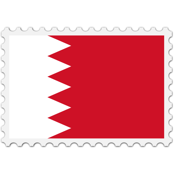 SVG Bahrain flag stamp