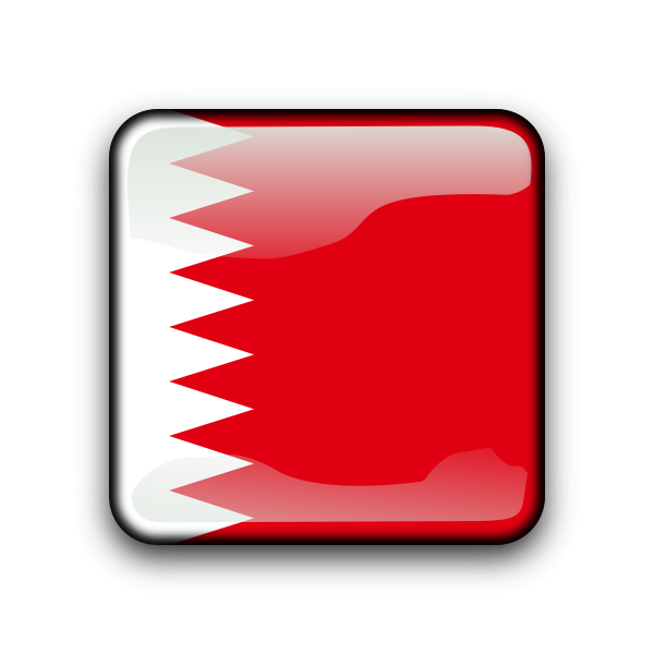SVG Bahrain vector flag button
