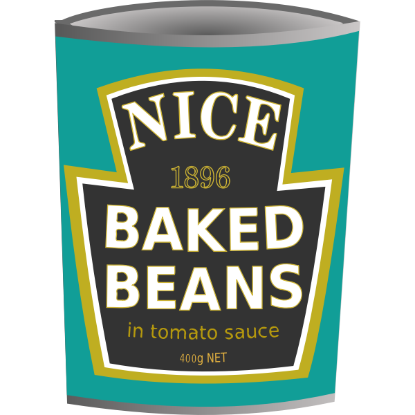 SVG Baked beans tin vector image