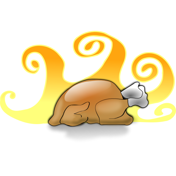 SVG Baked turkey vector image