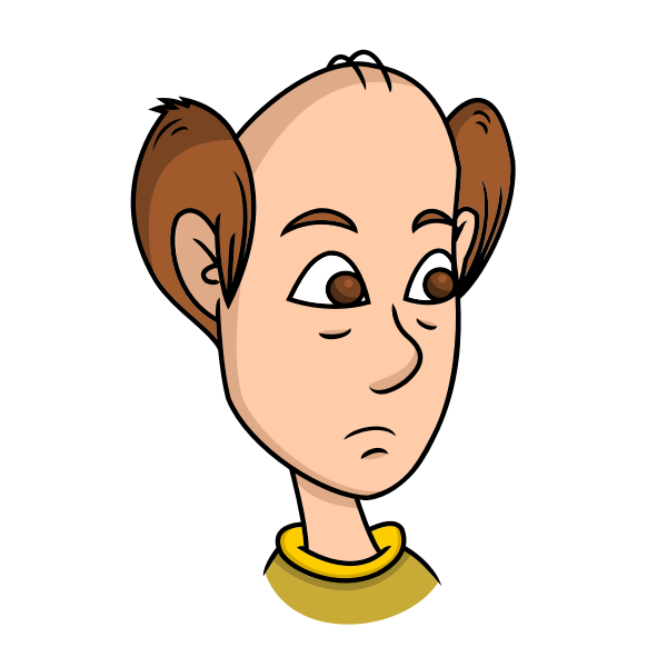 SVG Bald man caricature