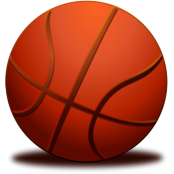 SVG Ball for basketball with a shadow vector image
