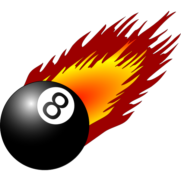 SVG Ball with flames vector graphics