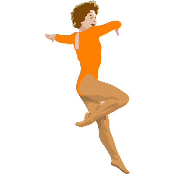 SVG Ballerina performing clip art