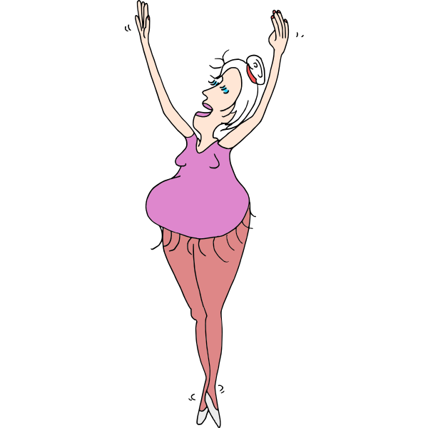 SVG Ballet dancer older woman