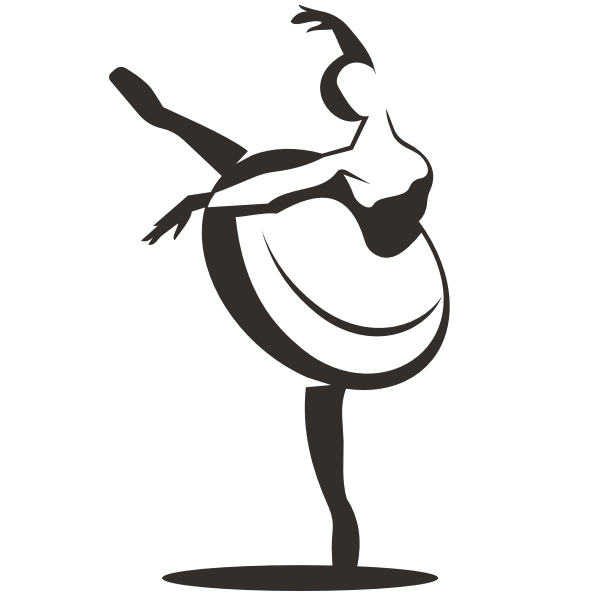 SVG Ballet dancer silhouette clip art