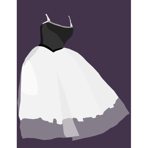 SVG Ballet dress vector drawing
