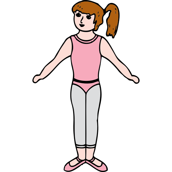 SVG ballet girl