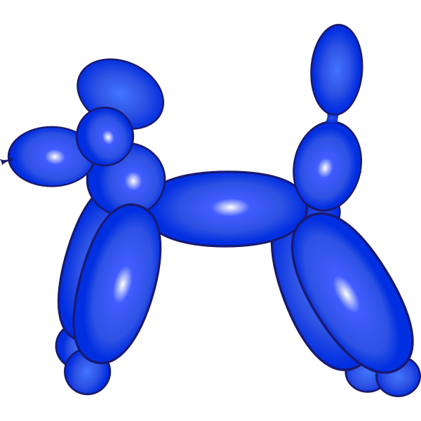 SVG Balloon dog vector image