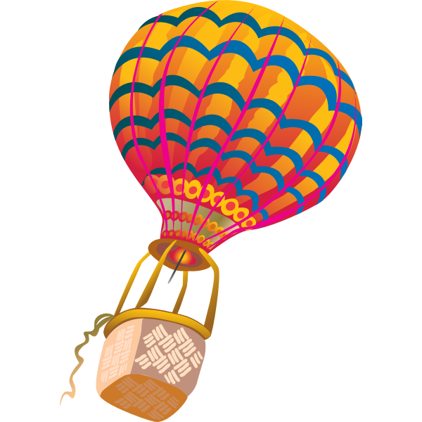 SVG Balloon in red and orange