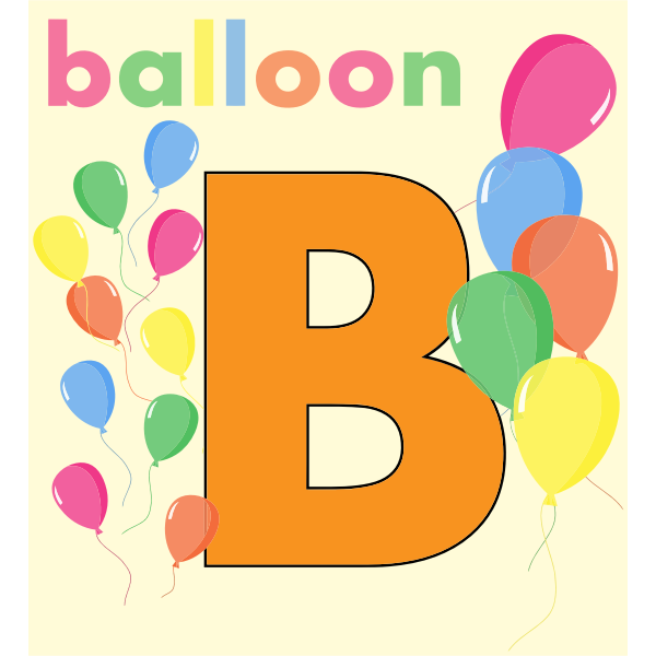 SVG Balloons with B letter