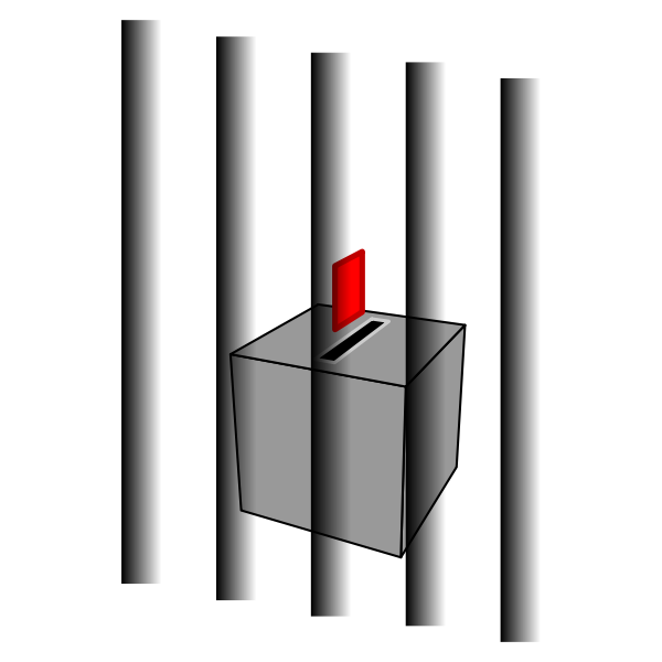 SVG Ballot Box Behind Bars