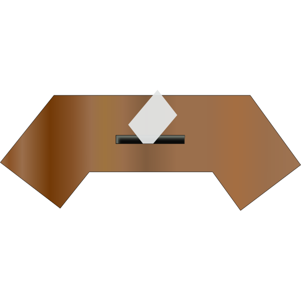 SVG Ballot box top view vector image